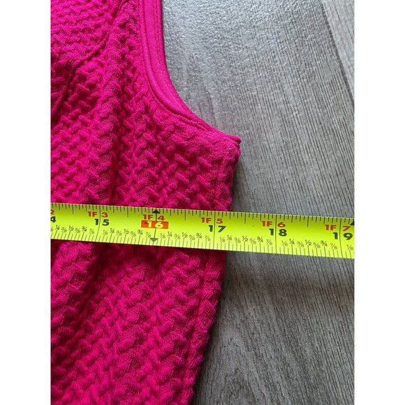 Lands End Womens Sleeveless Textured Sheath Dress Size 10 Pink Pockets - Picture 8 of 8